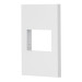 Placa 1 ventana, 1.5 módulos, línea Española, color blanco