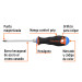Desarmador de cruz 3/16" x 4" mango Comfort Grip, TRUPER