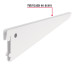 Ménsula plana blanca para cremallera doble, 22cm, FIERO
