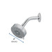 Regadera cromo 4"con 5 funciones, con brazo, FOSET ELEMENT