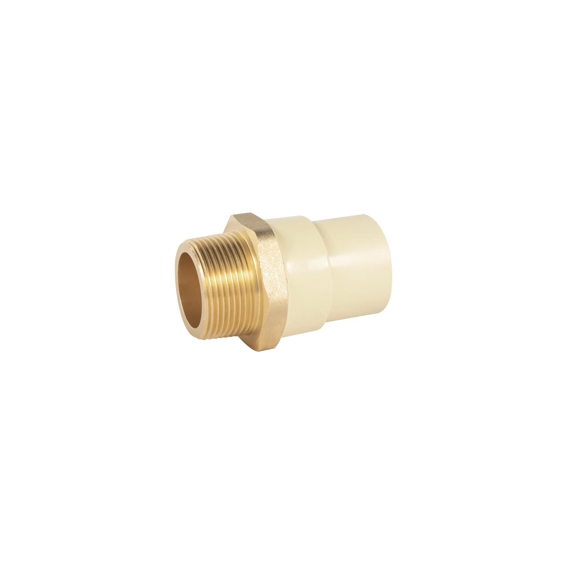 Adaptador macho de CPVC 1-1/4" con inserto de latón, FOSET