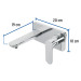 Monomando a pared para lavabo, cromo, FOSET RIVIERA