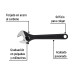 Llave ajustable (perico) 15" pavonada, PRETUL