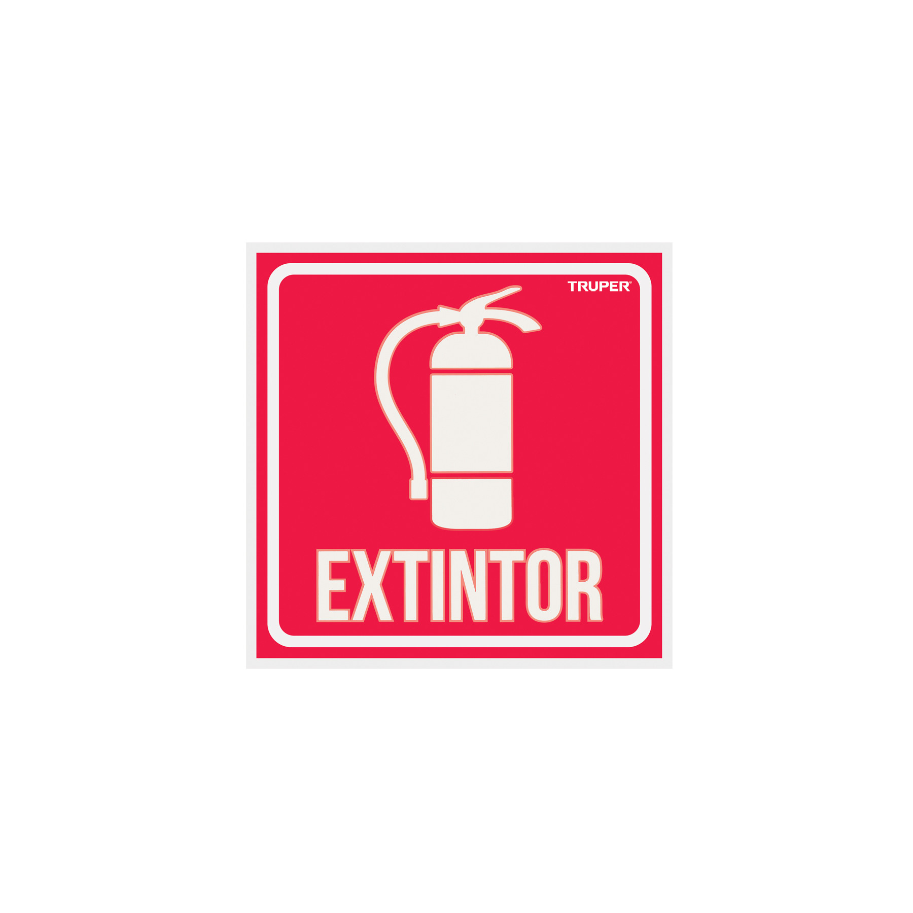 Letrero de señalización "EXTINTOR", 19 x 19 cm, TRUPER