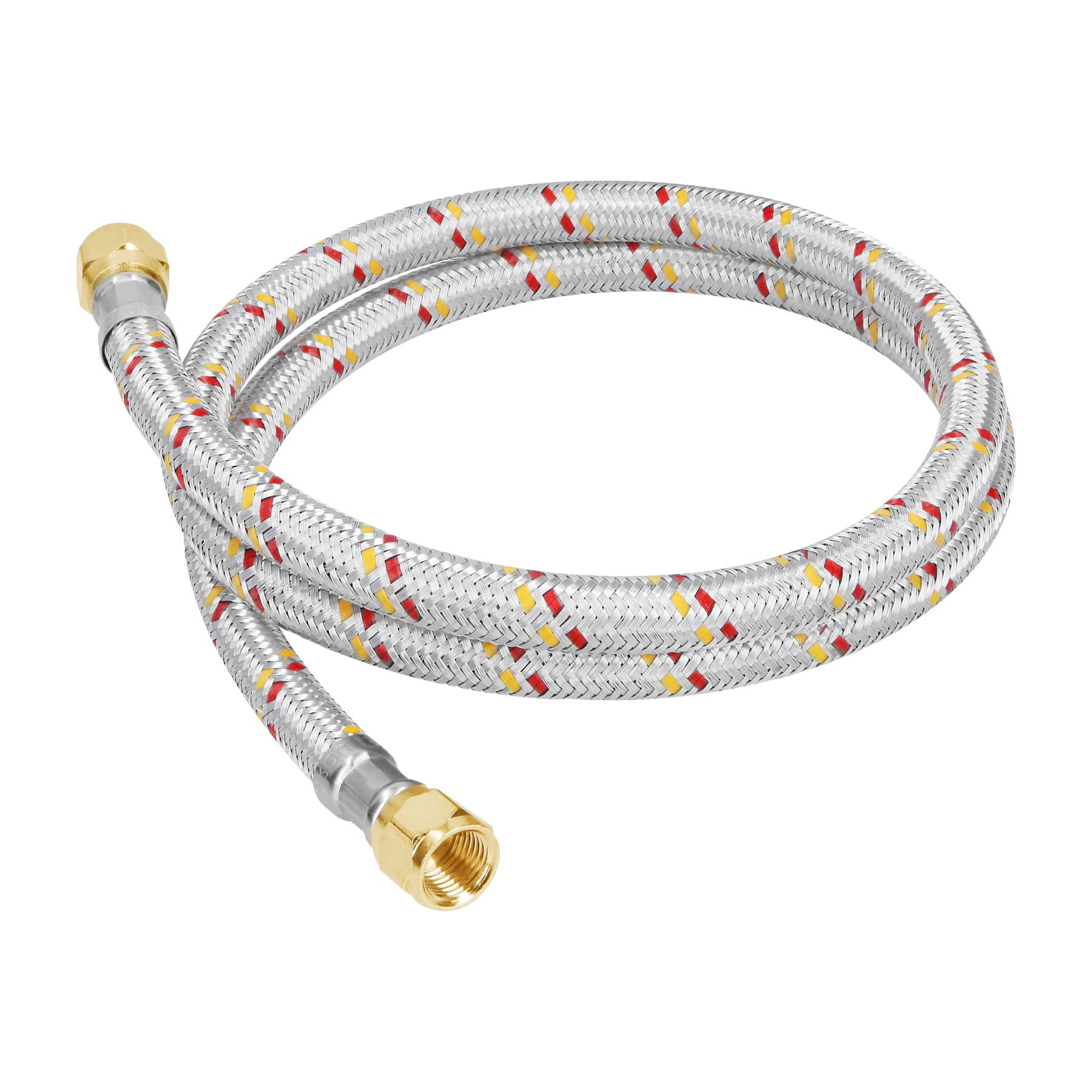 Manguera para gas, aluminio, 5/16" flare, 100cm, FOSET BASIC