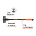 Marro octagonal 16 lb, mango fibra de vidrio 36", TRUPER