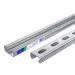 Perfil monocanal perforado de 3 m, 4 x 2 cm cal. 14, VOLTECK