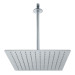 Regadera plato cuadrado 12" con brazo, cromo, FOSET RIVIERA