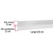 Guardapolvo fijo de 120 cm, aluminio, HERMEX