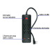 Multicontacto 6 entradas, 2 USB A + 2 USB C, negro, VOLTECK