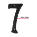 Número 7 de latón sólido 4", negro, HERMEX
