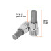 Dado punta hexagonal de 3/8", cuadro 3/8", TRUPER