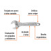 Llave ajustable (perico) 8" profesional cromada, EXPERT