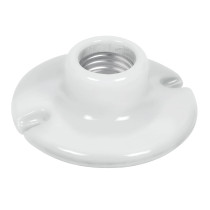 Portalámpara de porcelana, 3-1/2", redonda, VOLTECK