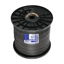 Metro de cable coaxial RG6 en carrete de 500 m, VOLTECK