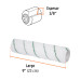 Felpa para rodillo 9x3/8" microfibra, superficie poco rugosa