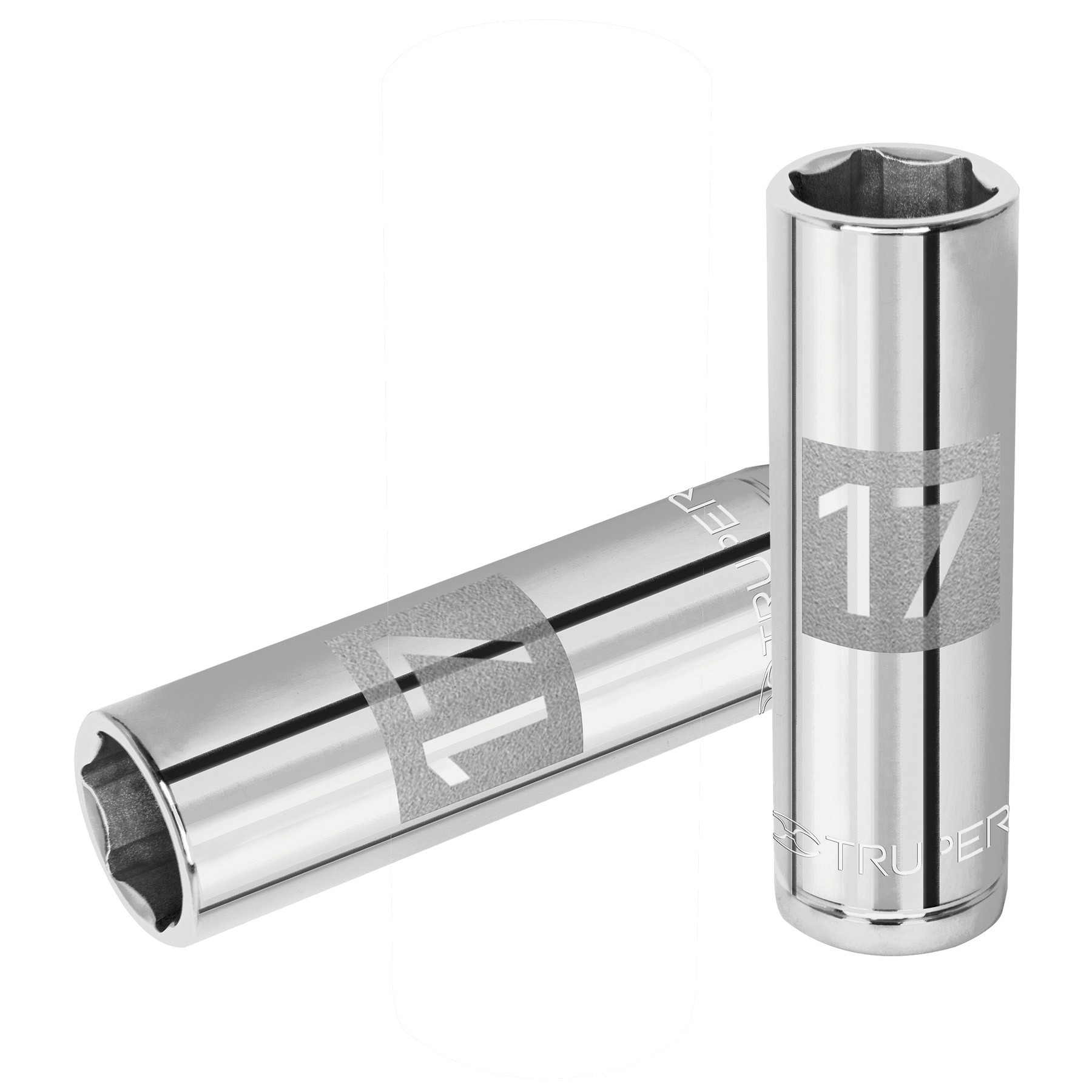 Dado largo de 17 mm, 6 puntas, cuadro 1/2", TRUPER