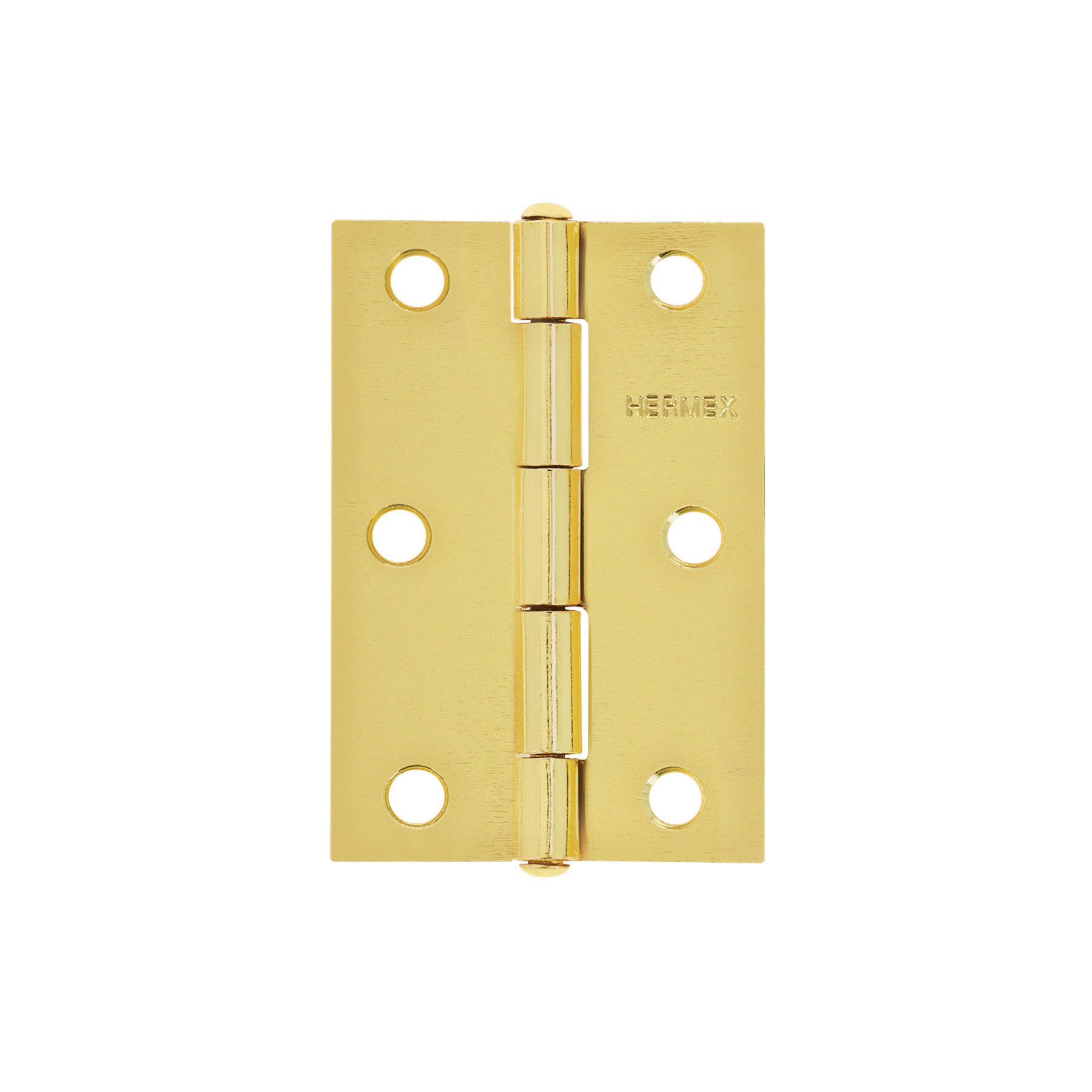 Bisagra rectangular 3" acero latonado, HERMEX