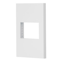 Placa 1 ventana, 1.5 módulos, línea Española, color blanco