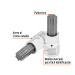 Dado punta torx T-55, cuadro 3/8", TRUPER