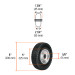 Rueda imponchable 8" para eje lateral, TRUPER