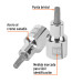 Dado punta corta bristol M6, cuadro 1/2", TRUPER