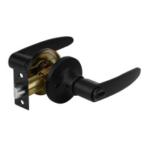 Cerradura manija "Turín" p/recámara, negro, cilindro latón
