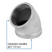 Codo 45° acero galvanizado de 2", FOSET