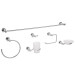Juego de 6 accesorios para baño acabado cromo, FOSET ELEMENT