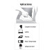 Mini extensión eléctrica doméstica dual 10 cm, blanca