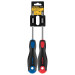 Dúo de desarmadores 1/4" x 4" mango Comfort Grip, PRETUL