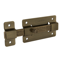 Pasador de barra plana 4", latón antiguo, HERMEX