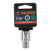 Dado de 7/16", 12 puntas, cuadro 1/2", TRUPER