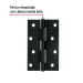 Bisagra rectangular 4 x 2-3/4", acero negro mate, HERMEX