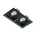 Luminario empotrable con 2 spots dirigibles, negro, VOLTECK