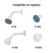 Brazo y chapetón plásticos para regadera, FOSET BASIC
