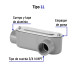 Condulet 3/4" conexión tipo LL, VOLTECK
