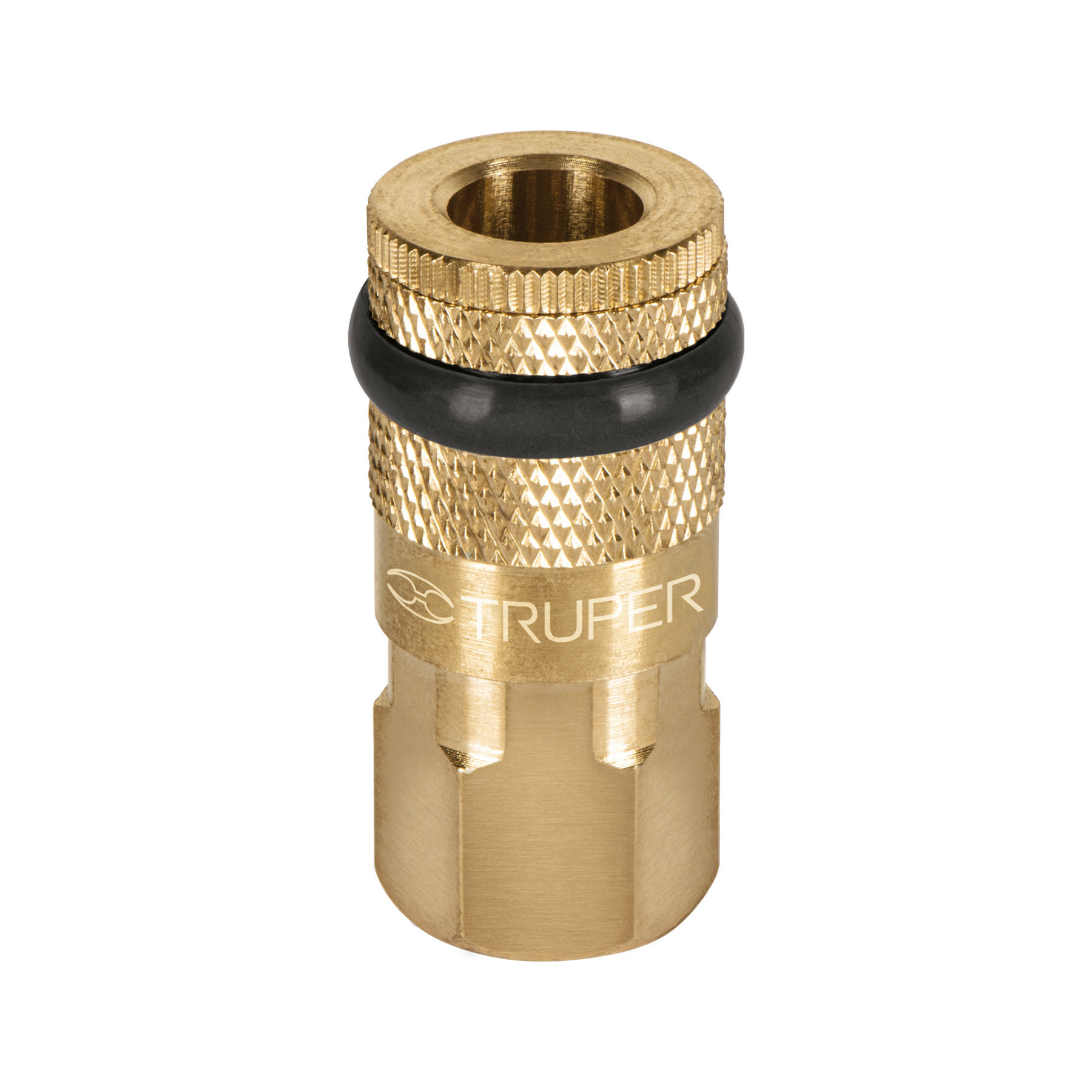 Cople rápido de latón, hembra, cuerda 1/4" NPT, TRUPER