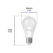 Foco LED 10W (75W) A19, 3000K blanca cálida, 950 lm, BASIC