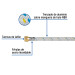 Manguera para gas, aluminio, 3/8" flare, 400 cm, FOSET