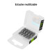 Estuche con 5 puntas hexagonales de 4 mm largo 1", EXPERT