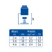 Regadera cromo 4"con 5 funciones, con brazo, FOSET ELEMENT