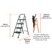 Escalerilla tubular, plegable, 4 peldaños, TRUPER