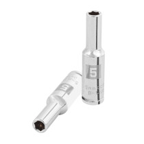 Dado largo de 5 mm, 6 puntas, cuadro 1/4", TRUPER