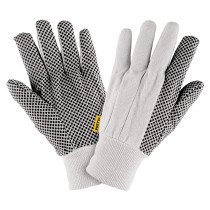 Guantes de algodón con puntos PVC en palma, unitalla, PRETUL