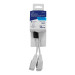 Mini extensión eléctrica doméstica dual 10 cm, blanca