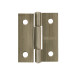 Bisagra rectangular 1-1/2 x 1-3/16", latón antiguo, HERMEX
