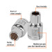 Dado de 3/8", 12 puntas, cuadro 1/2", TRUPER