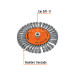 Carda circular 8" alambre trenzado, eje 5/8"-11, TRUPER