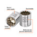 Dado de 20 mm, 12 puntas, cuadro 3/8", TRUPER